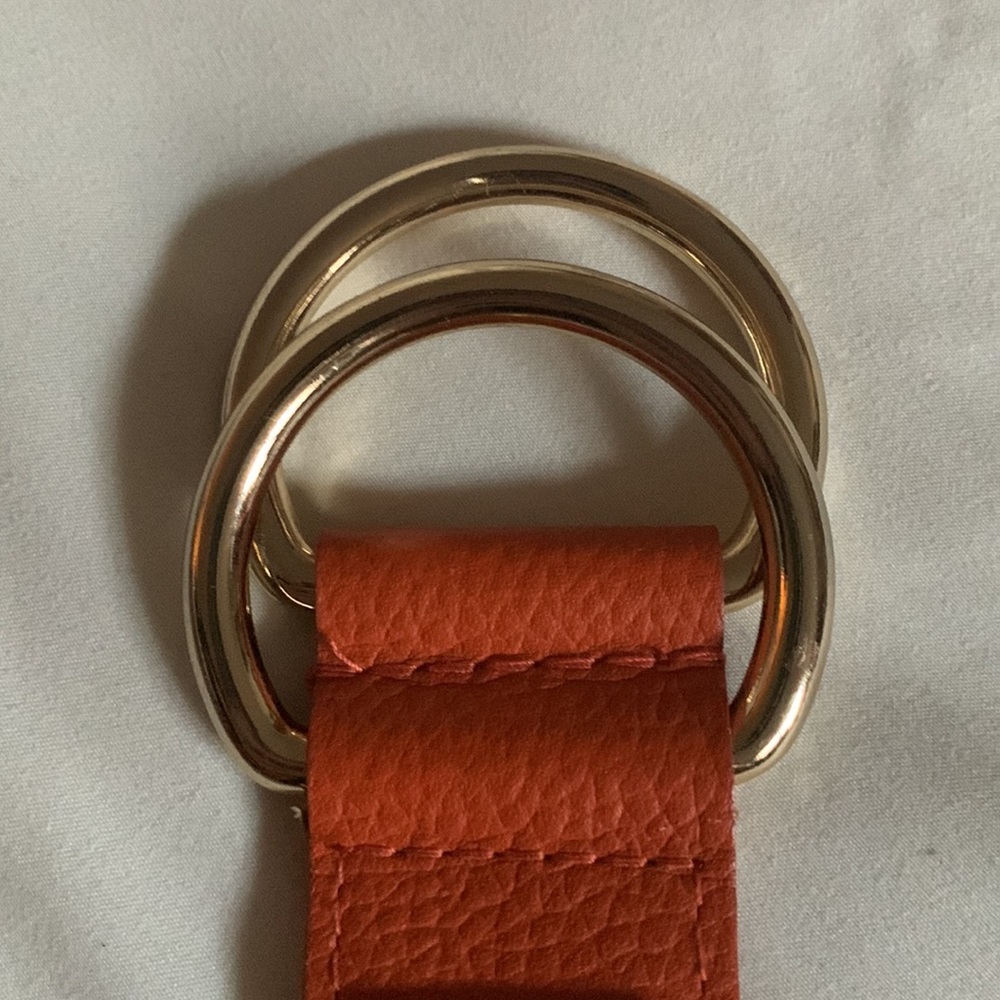 MICHAEL KORS - Straw leather ring belt Orange, S/M - Picture 2 of 9